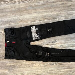 All black bandanna jeans